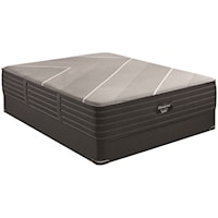 Cal King 14 1/2" Firm Hybrid Luxury Mattress and 9" BR Black Foundation