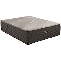 Full 14 1/2" Firm Hybrid Luxury Mattress and 5" Low Profile BR Black Foundation