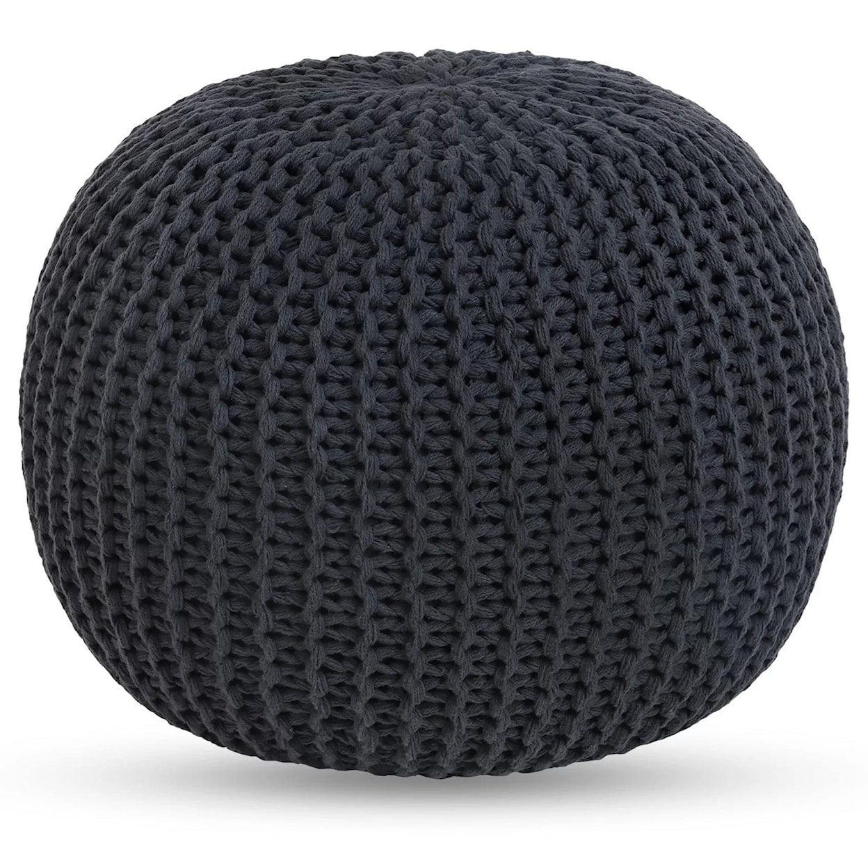 Sleep Shop Pouf Grey Cotton Knitted Pouf