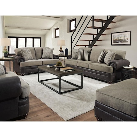 3 Piece Living Room Group w/ Sofa, Loveseat & Chair
