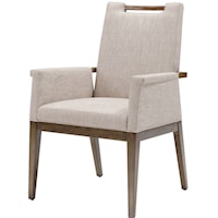 Liv Upholstered Arm Chair with Exposed Wood