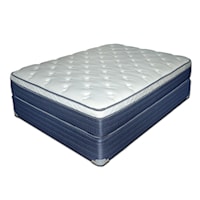 King 11 1/2" Euro Top Mattress and Blue Foundation