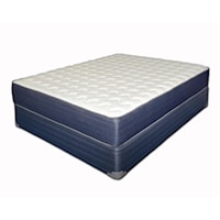 King Firm 12 1/2" Mattress and Blue Foundation