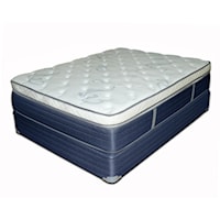 King 15" Box Top Mattress and Blue Foundation