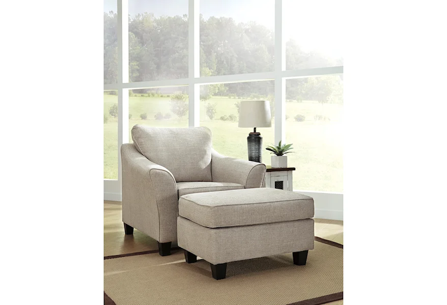 Abney Chair and Ottoman by Benchcraft at Home Furnishings Direct