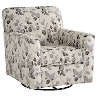 Swivel Accent Chair with Track Arms