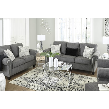Charcol Sofa, Loveseat, Chair and Ottoman Set