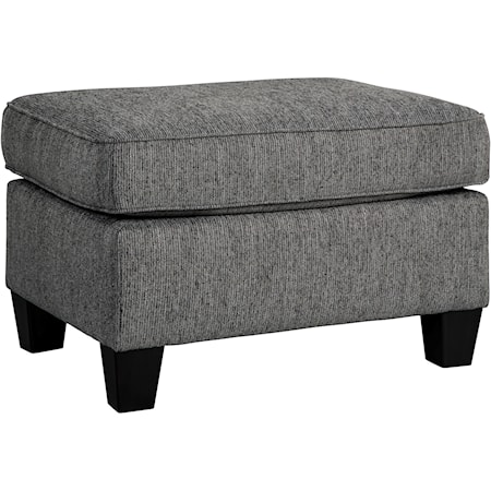 Contemporary Ottoman with Tapered Feet