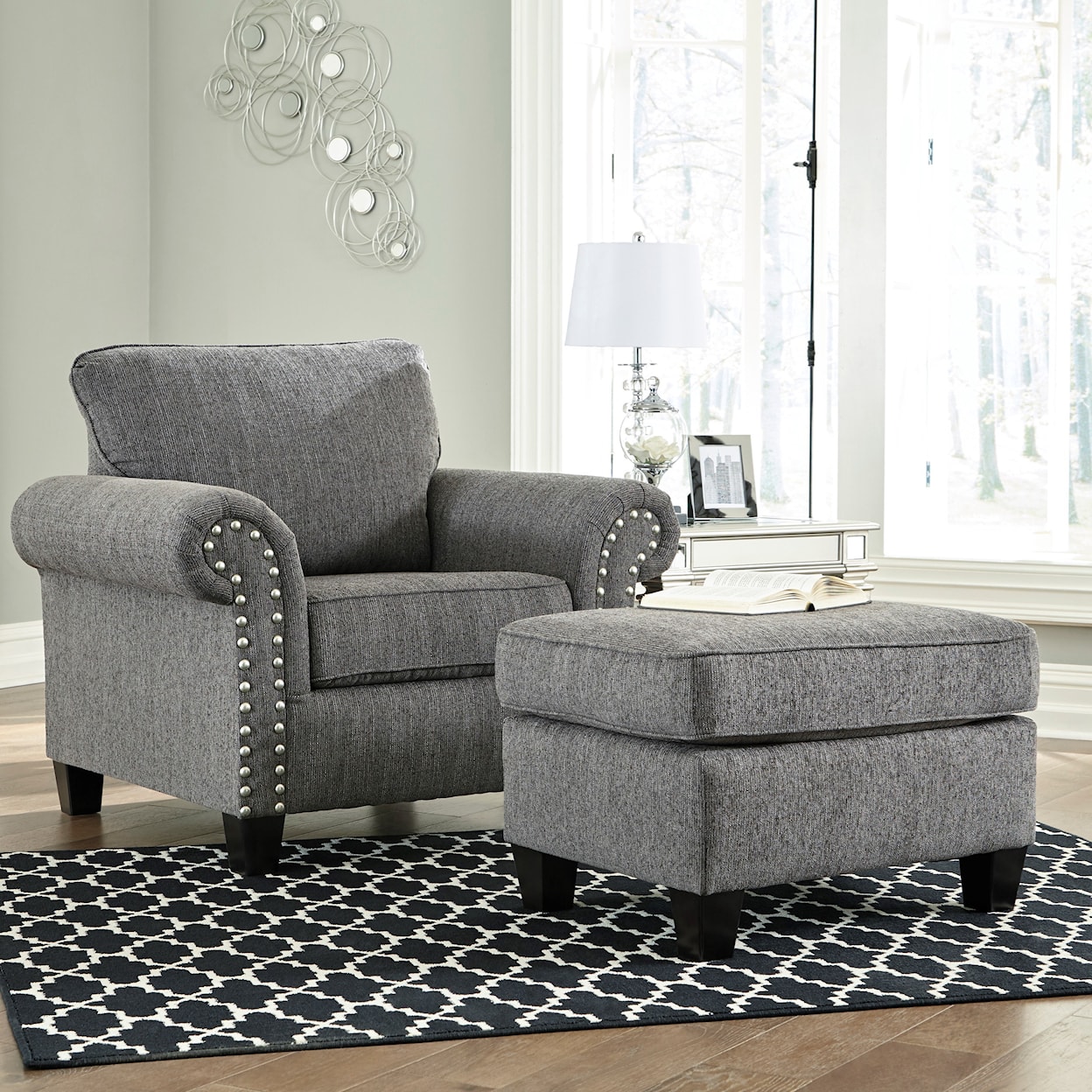 Ashley Furniture Benchcraft Agleno Chair and Ottoman