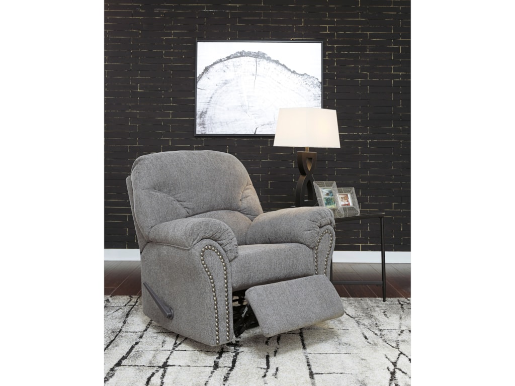 Bench Craft Rocker Recliner Benchcraft by Ashley Allmaxx Rocker Recliner with Pillow Arms and ...