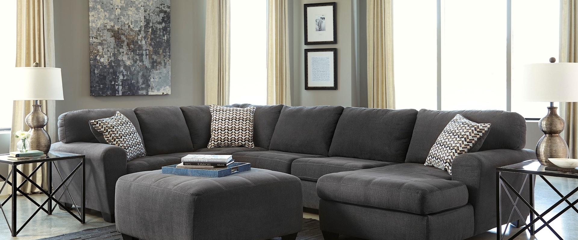 3-Pc Sectional with FREE Ottoman