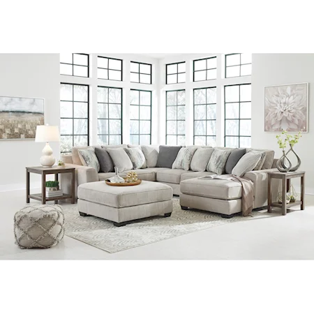 4pc Sectional and ottoman