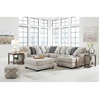 4pc Sectional and ottoman