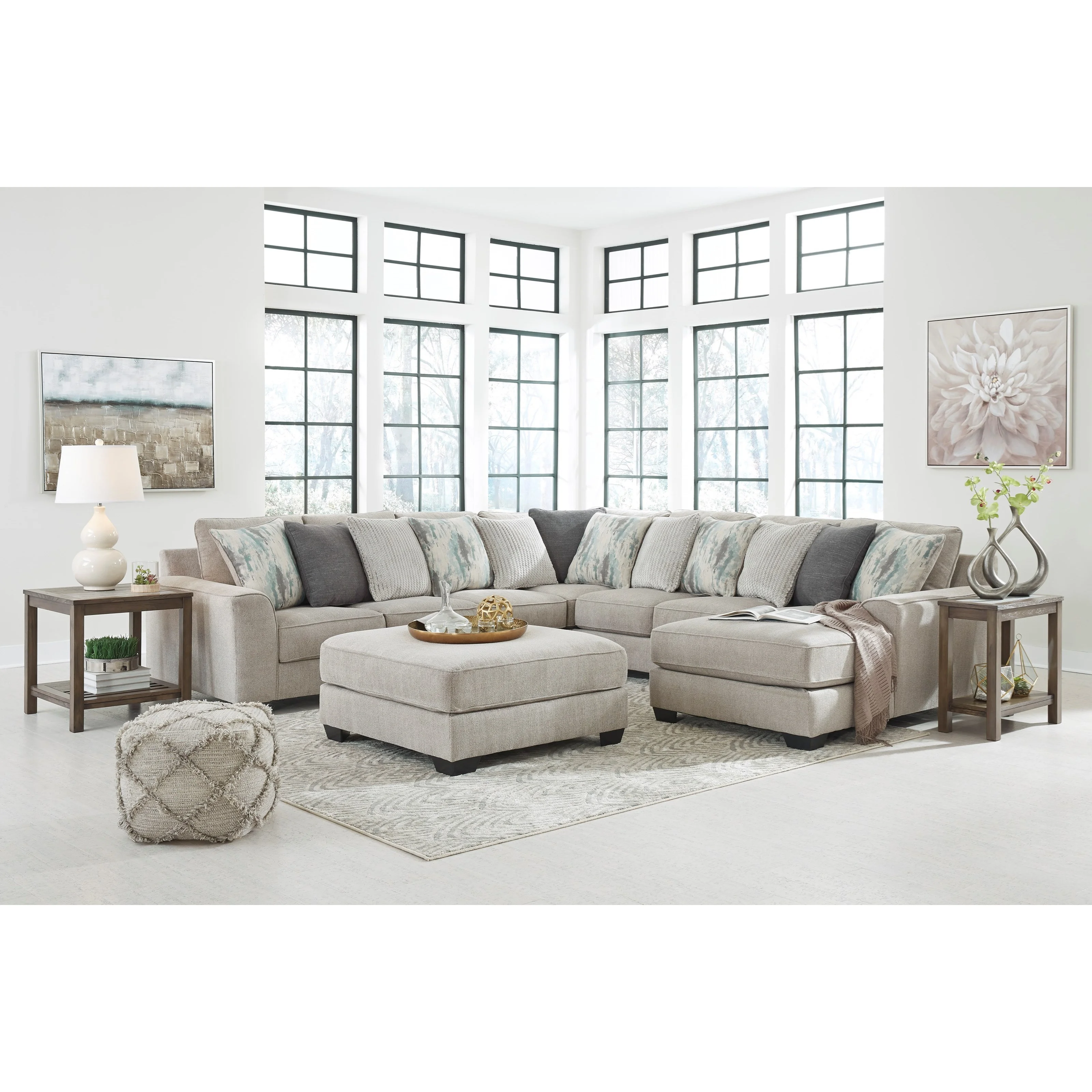 Ardsley Pewter Modular Sectional Set BenchCraft by Ashley