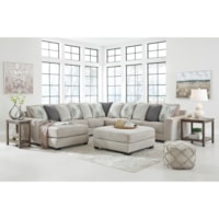 5pc Sectional and ottoman