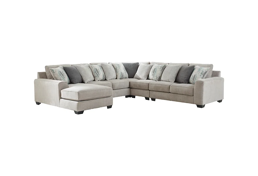 Ardsley 5-Piece Sectional with Left Chaise by Benchcraft at Simply Home by Lindy's