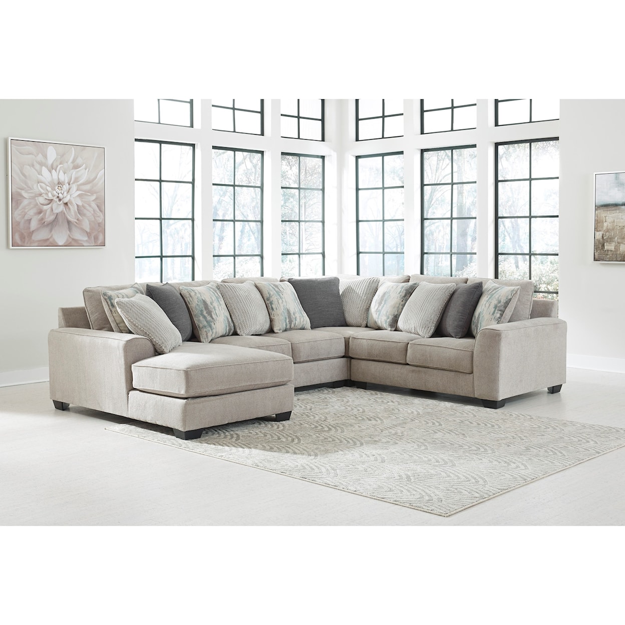 Benchcraft by Ashley Ardsley 4-Piece Sectional with Left Chaise