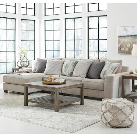 3-Piece Sectional with Left Chaise