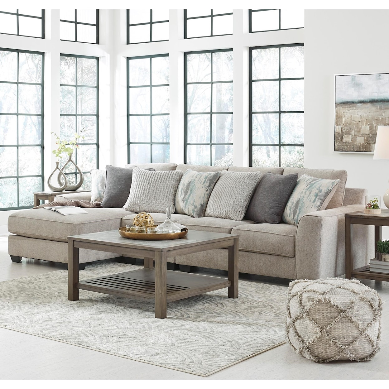Benchcraft Ardsley 3-Piece Sectional with Left Chaise