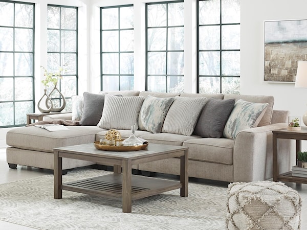 3-Piece Sectional with Left Chaise