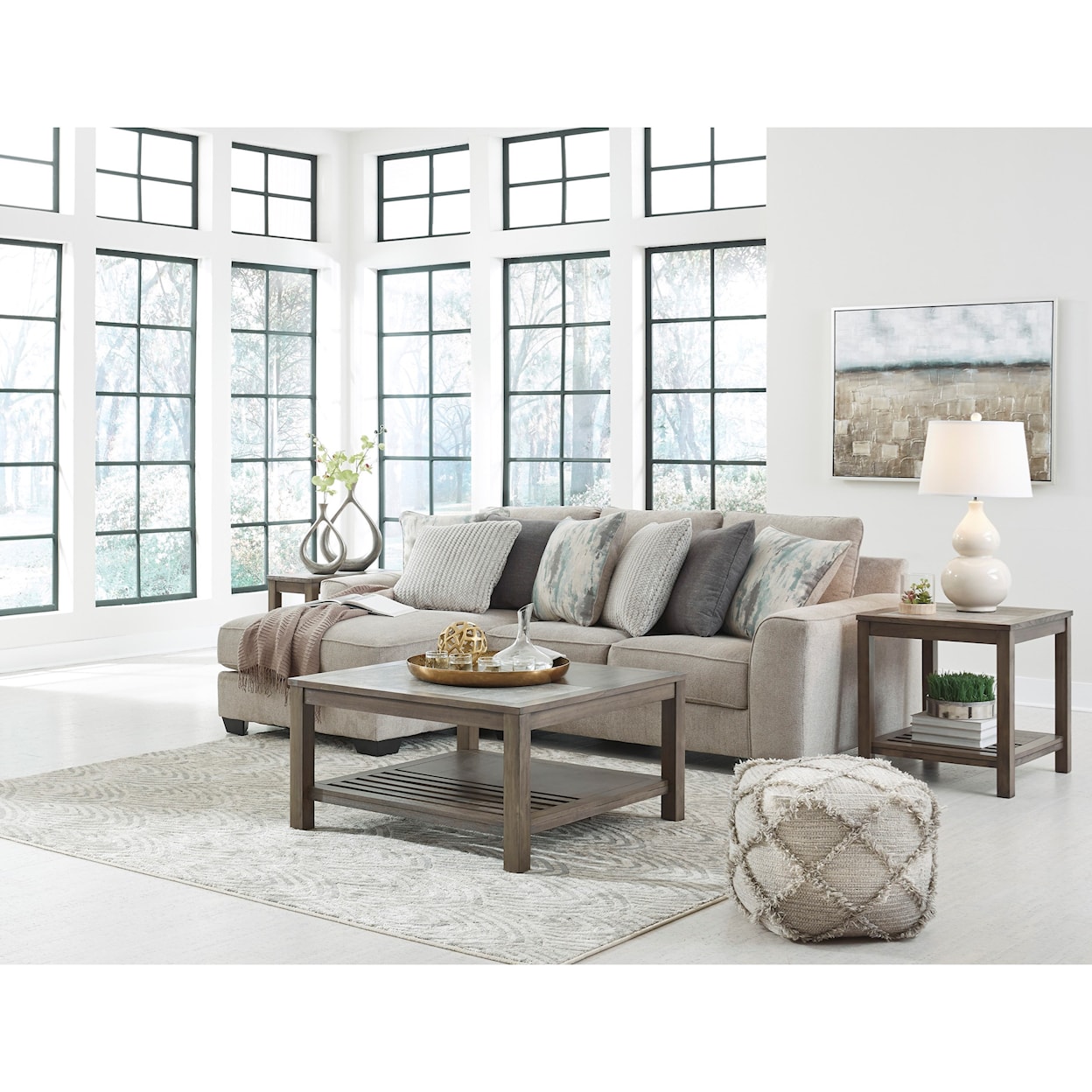 Benchcraft by Ashley Ardsley 2-Piece Sectional with Left Chaise
