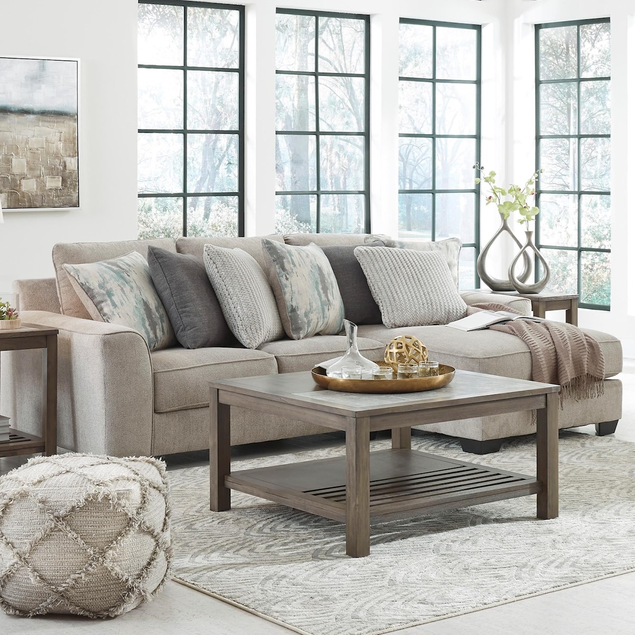 Benchcraft by Ashley Ardsley 2-Piece Sectional with Right Chaise