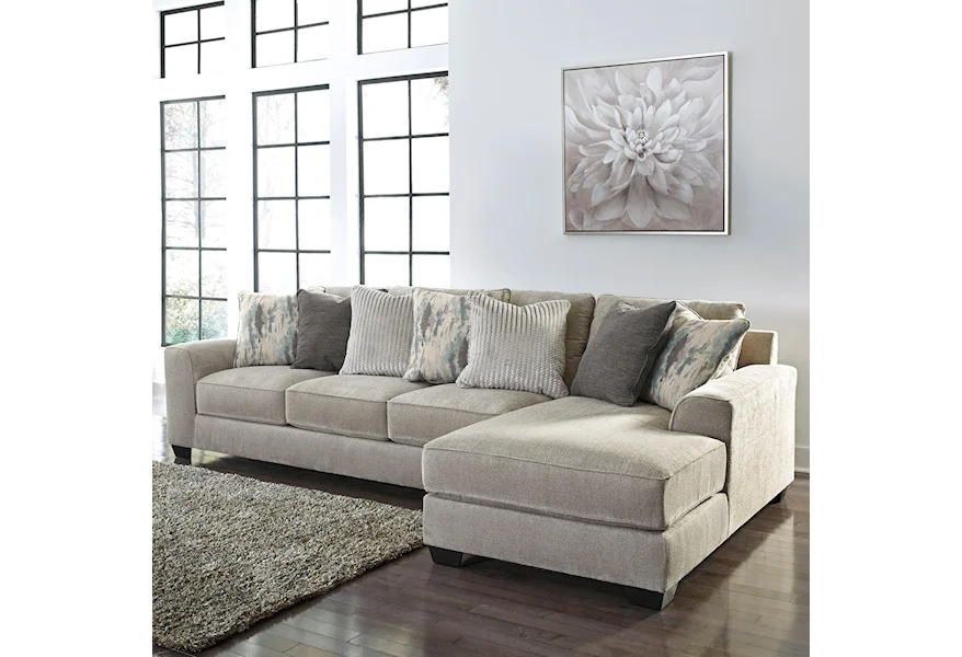 Ardsley 2-Piece Sectional with Right Chaise by Benchcraft at Home Furnishings Direct