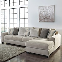 Contemporary 2-Piece Sectional with Right Chaise