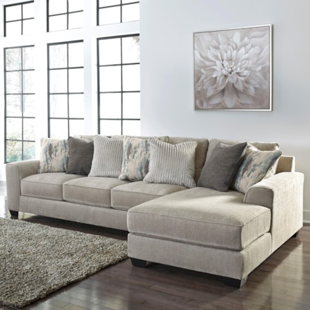 2-Piece Sectional with Right Chaise