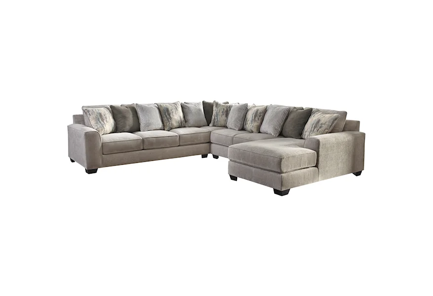 Ardsley 4-Piece Sectional with Right Chaise by Benchcraft at VanDrie Home Furnishings