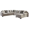 Benchcraft Ardsley 4-Piece Sectional with Right Chaise