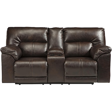 Double Reclining Loveseat w/ Console