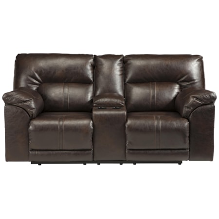 Double Reclining Loveseat w/ Console