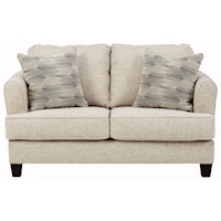 Contemporary Loveseat with Reversible Seat Cushions