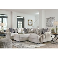 Chalk 4 PC Sectional and Ottoman Set