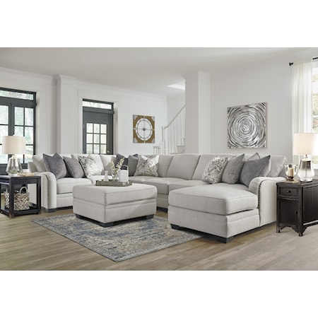 5 PC Sectional and Ottoman Set