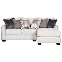Casual 2-Piece Sectional with Right Chaise