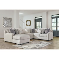 Casual 4-Piece Sectional with Left Chaise
