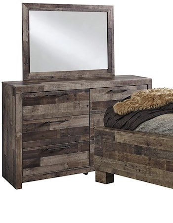 Queen Bed, Dresser, and Mirror