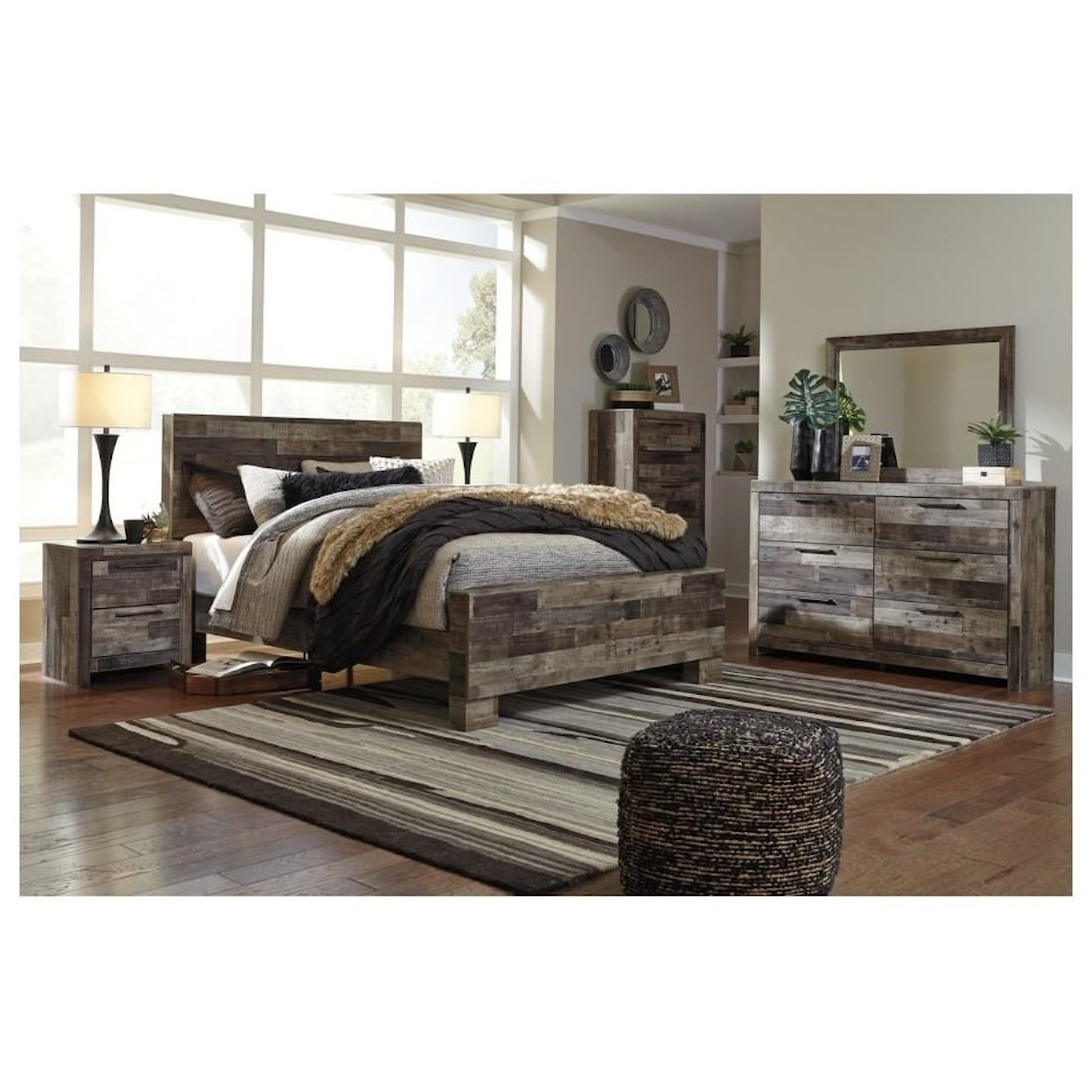 Ashley Furniture Benchcraft Derekson Twin Bedroom Group without Chest
