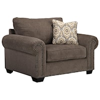 Transitional Chair and a Half with Coil Seating Cushion
