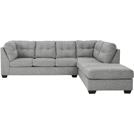 2-Piece Sectional with Right Chaise & Full Sleeper