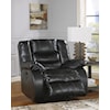 Ashley Furniture Benchcraft Linebacker DuraBlend - Black Power Rocker Recliner