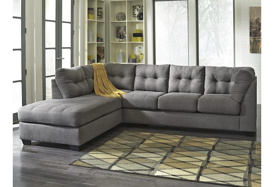 Maier - Charcoal 2-Piece Sectional with Left Chaise by Benchcraft at Furniture Fair - North Carolina