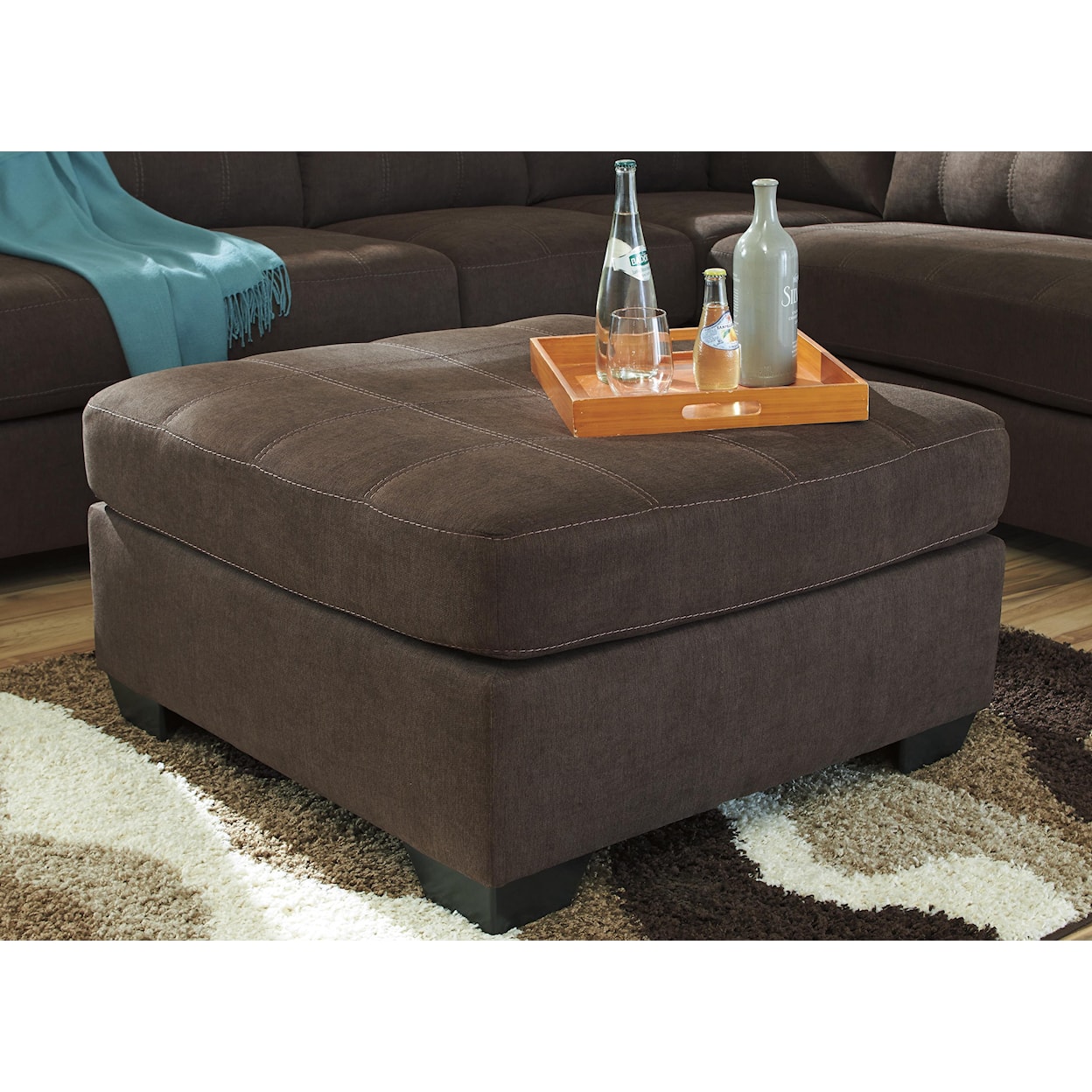 Benchcraft by Ashley Maier - Walnut Oversized Accent Ottoman