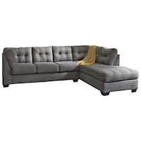 Contemporary 2-Piece Sectional with Right Chaise
