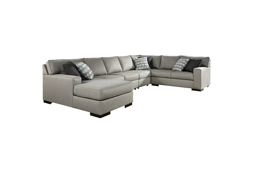 Marsing Nuvella 5-Piece Sectional with Chaise by Benchcraft at Furniture Fair - North Carolina