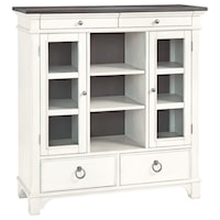 Transitional Dining Server with Cabinet Storage
