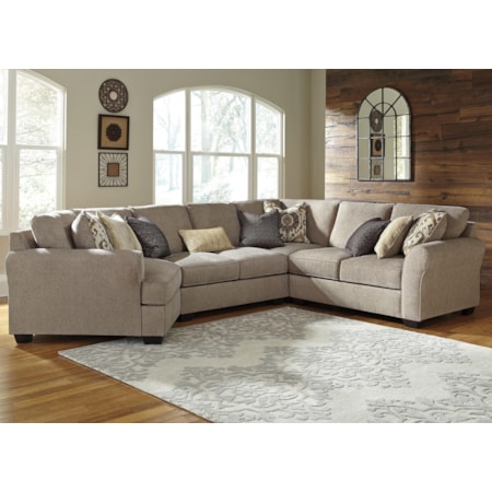 4-Piece Sectional with Left Cuddler