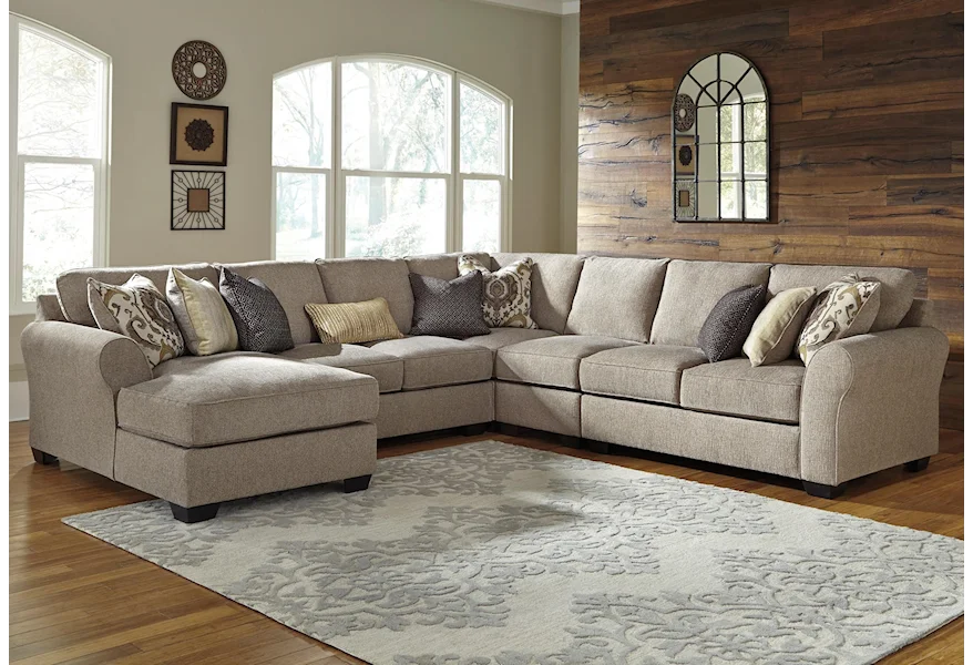 Pantomine 5-Piece Sectional with Chaise by Benchcraft at Furniture Fair - North Carolina